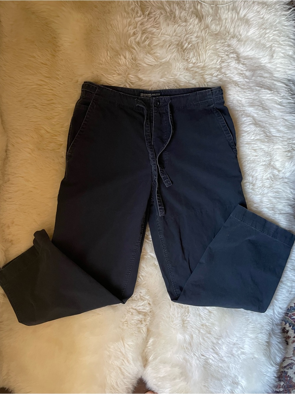 Vintage | rare Abercrombie & Fitch heavy twill paratrooper navy men’s pants